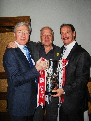 15. A rare photo of John Richards, Andy Gray and Kenny Hibbitt holding the League Cup